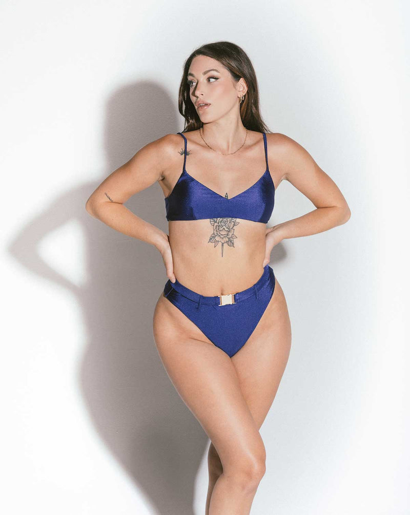 Emily Bikini Top Navy Blue Size M